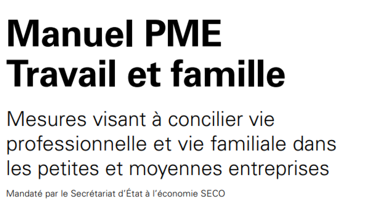 Mise à jour du manuel PME « Travail et famille »