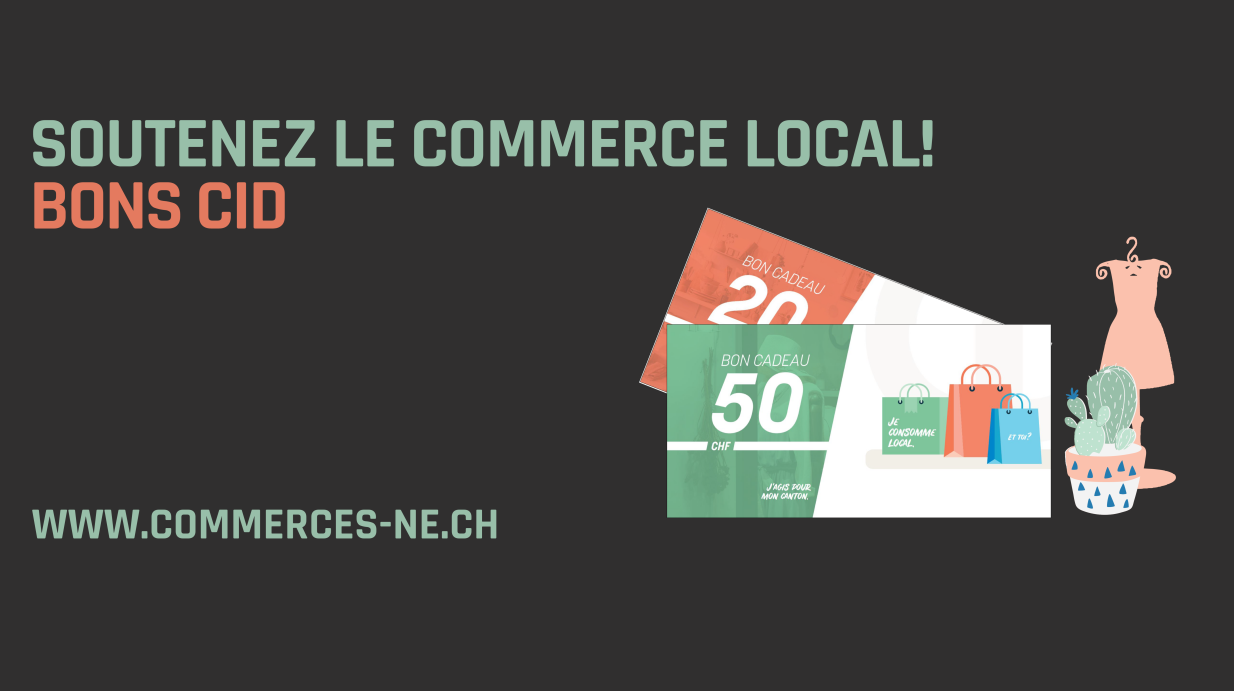 Soutenez le commerce local en offrant des bons CID à vos collaborateurs, vos clients, vos proches !