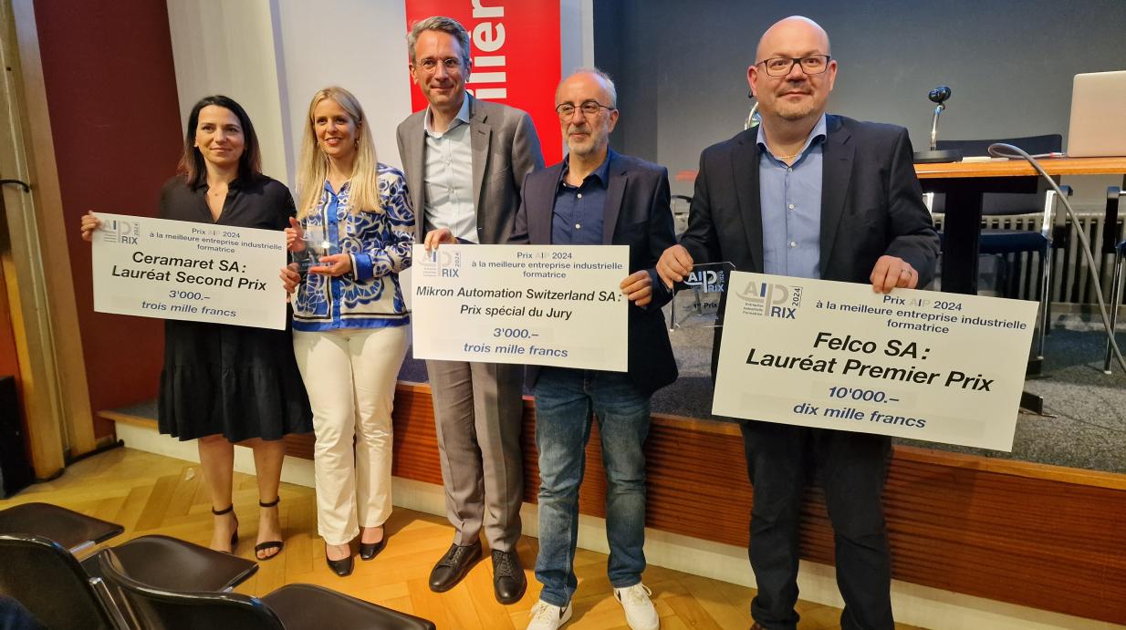 L'AIP remet des prix à quatre entreprises industrielles formatrices