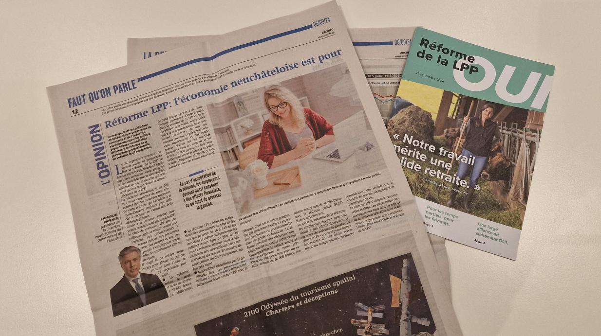 Réforme LPP : nous sommes pour !