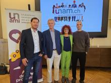 Sébastien Frey, François Courvoisier, Brigitte Leitenberg et Romain Vuilleumier