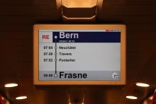 Dans le RegioExpress, les horaires sont clairement indiqués.