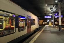 Le RegioExpress est prêt pour son premier voyage direction Neuchâtel, Travers, Pontarlier et Frasne.
