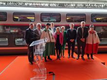 De gauche à droite: Jean-Baptiste Guenot, Michel Neugnot, Eric Dehlinger, Nuria Gorrite, Véronique Stephan, Clément Leclerc, Grégoire Junod