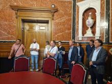 Visite de la Salle du Conseil fédéral.