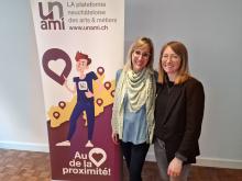 Sabrina Streit et Régine de Bosset (cicicam cinalfa), aussi membres du Comité de 