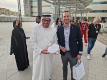 Du Jacot, un souvenir chocolaté de Neuchâtel pour remercier notre hôte à l'Université de Khalifa