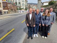 Pierre-Daniel Senn (UPSA-Neuchâtel), Maxime Ledermann (ASTAG), Christophe Hurni (ACS), René Curty (ASTAG), Gwendoline Rapin (Secrétaire), et David Erard (TCS Neuchâtel).