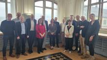 L'équipe de lcdf27 avec des représentants d'associations économiques neuchâteloises