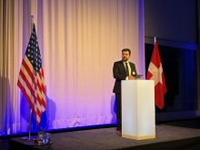 Damien Cottier, lors d'un discours à l'American Swiss Foundation