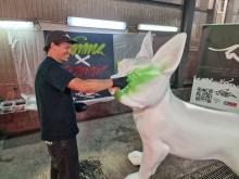 Benjamin Locatelli, Graffeur, a animé un atelier.